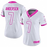 Women Nike Saints 7 Morten Andersen White Pink Fashion Rush Limited Jersey Dzhi,baseball caps,new era cap wholesale,wholesale hats